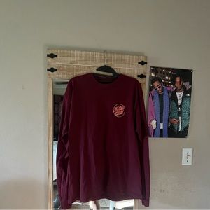 Santa cruz burgundy long sleeve